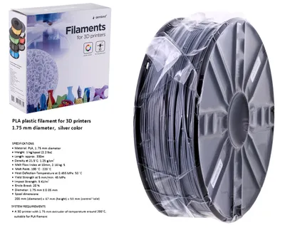 Obrázek produktu pro Gembird 3DP-PLA1.75-01-S, 1 kusů, 1,4 kg