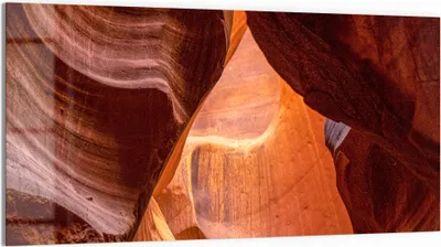 Produktbild von DEQORI Glasbild Echtglas 100x50 cm 'Canyonflüstern' Wandbild Bild modern Deko