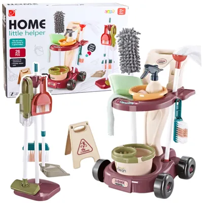 Immagine prodotto di Set Pulizia Bambini Carrello Secchio Mop Aspirapolvere 26 Pz.