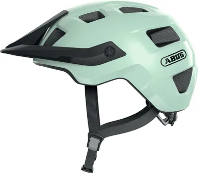 Produktbild von ABUS MTB-Helm MoTrip - robuster Fahrradhelm mit höhenverstellbarem Schirm für Mountainbiker - individuelle Passform - Unisex - Mintgrün Glänzend, Größe L (57-61 cm?)