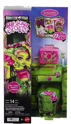 Zdjęcie produktu dla Zestaw do zabawy "Kąpiel i makijaż" - MONSTER HIGH - Venus JHK45 - Lalka - 14 akcesoriów - Roślina