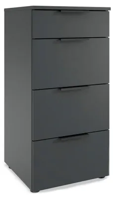 Produktbild von Nachtkommode Level Nachtschrank graphit 41x41x84cm mit Schubladen,graphit