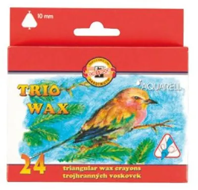 Produktbild von 24er Pack Wachsmalstifte  " TRIO  WAX - Aquarell "