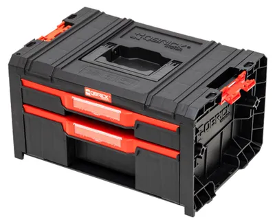 Immagine prodotto di Qbrick System PRO Cassetto 2 Cassetta degli attrezzi 2.0 Expert impilabile 450 x 310 x 244 mm 4,5 l 9,5 l IP54 con due cassetti 10 intarsi e 6 divisori
