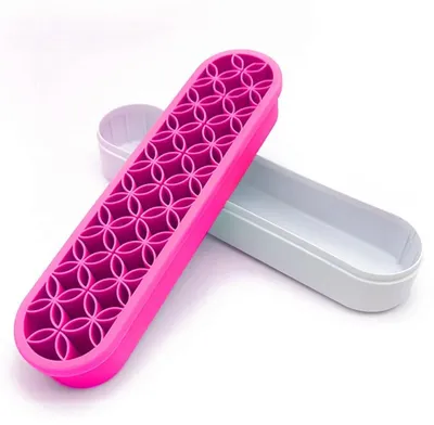 Immagine prodotto di Portapennelli da scrivania, organizer in silicone, 21 cm, per cosmetici