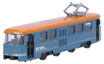 Produktbild von Kinder Legierung Trolley Bus Spielzeug Kind Simulation Zurückziehen Modell Dekoration Geburtstag GeschenkBlau