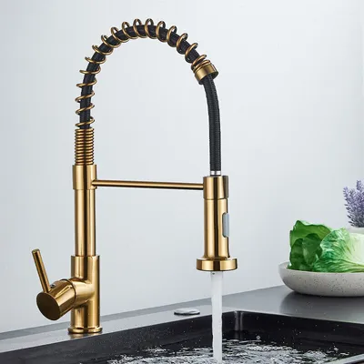 Produktbild von Ausziehbarer Küchenmischer Kalt und Warmwasserhahn für die Spüle