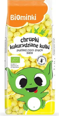 Obrázok produktu pre KUKURIČNÉ CHRUVKY BEZLEPKOVÉGULIČKY 60 g - BIOMINKI