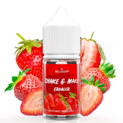 Produktbild von Belissia Shake and Make Erdbeere Refill - 30 ml hochdosiertes Lebensmittelaroma - zum Nachfüllen - Für Backen, Speisen, Getränke, Shakes, DIY uvm