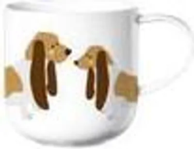 Produktbild von ASA Vorteilset 4 Stück Henkelbecher, Basset Hound wei§ coppa cats & dogs 19445014 und Geschenk + Spende