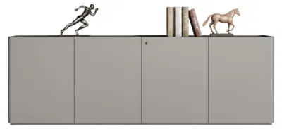 Image de Buffets modernes avec surface en bois et portes minimalistes