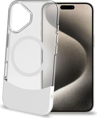 Obrázok produktu pre Magdual MagSafe kompatibilné puzdro iPhone 16 White + Transparent