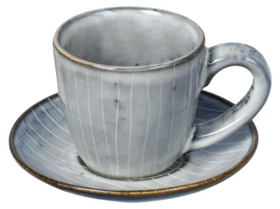 Produktbild von Broste Copenhagen Espressotasse Nordic Sea 50ml Steingut grau