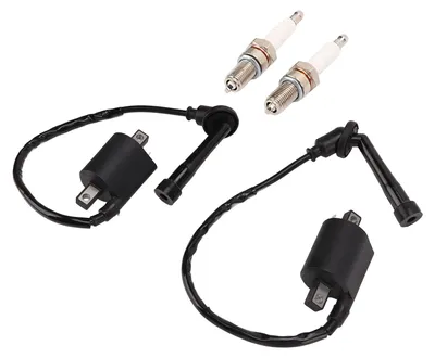 Image de Kit d'allumage pour moto, comprenant la bobine et la bougie, référence 4VR 82320 00 00, compatible avec les modèles V Star 650 XVS650AT Silverado de 2003 à 2010