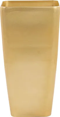 Produktbild von BELIANI Blumenkübel Gold Steingemisch Kunstharz und Glasfaser 40 x 40 x 76 cm Rechteckig Modern Gartenaccessoires Gartenzubehör Terrasse Balkon