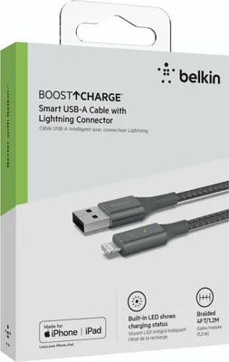 Produktbild von Belkin Smart LED Lighting to USB-A, Lightning, USB A, Grau, Gerade, Gerade, Aluminium