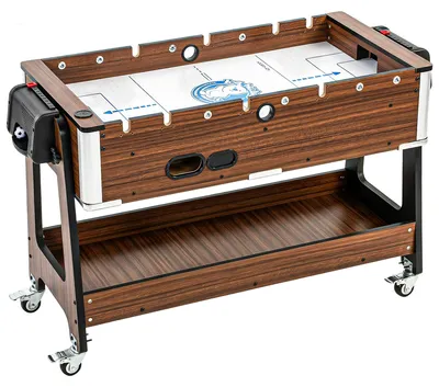 Produktbild von 3-in-1 Multi Spieltisch drehbar Multifunktionstisch mit Billardtisch Tischfußball Airhockey Ablagefach