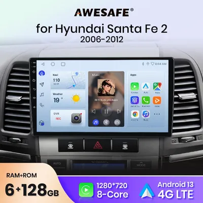 Productafbeelding van Autoradio met 9 inch scherm - Draadloze CarPlay en Android Auto - Dubbel din - GPS