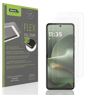 Produktbild von 2x Full Cover Schutzfolie matt für Motorola Razr 70 Plus Innenseite Panzerfolie Anti-Shock