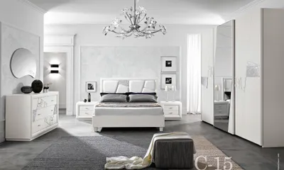 Immagine prodotto di Letto Moderno Letti Telaio Letto Doppio Legno Camera da Letto Bianco