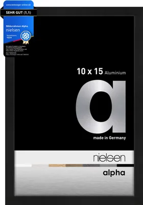 Produktbild von nielsen Aluminium Bilderrahmen Alpha, 10x15 cm, Eloxal Schwarz Matt