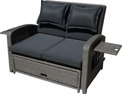 Produktbild von Garden Pleasure Loungesofa Nizza, dunkelgrau Kunststoff, Metall, 7-teilig
