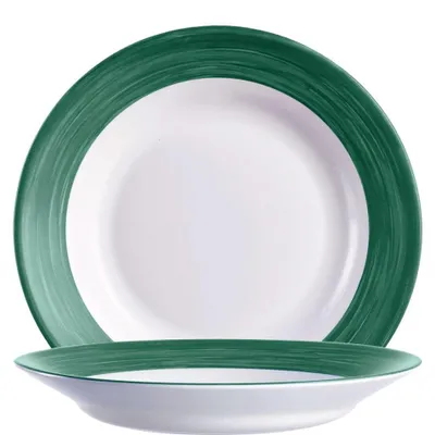 Produktbild von Brush Dark Green Teller tief 22,5cm - 24 Stück