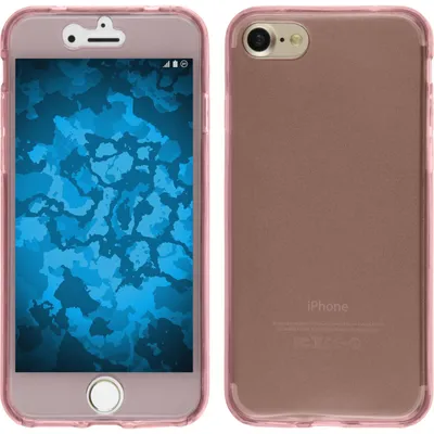 Produktbild von PhoneNatic Case kompatibel mit Apple iPhone 7 / 8 / SE 2020 - rosa Silikon Hülle 360° Fullbody Cover