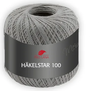 Produktbild von Pro Lana Häkelstar 100,100g,100% Baumwolle,Filethäkelgarn,566m LL, NS 1,5-2 mm 95 dunkelgrau