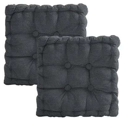 Sitzkissen 40x40 cm, 2er-Set, dick, gesteppt, PP-Baumwollfüllung