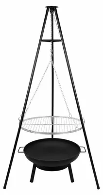 Obrázek produktu pro Kaminer 27515 Zahradní gril trojnožka s ohništěm 167 cm, rošt 58 cm