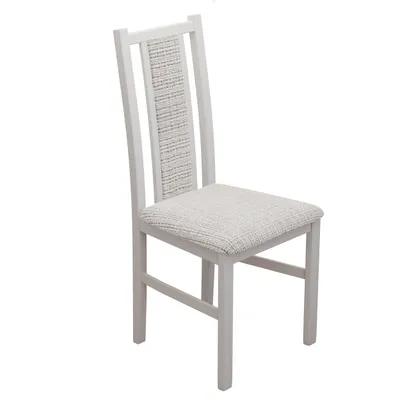 Produktbild von Gepolstertes Esszimmerstuhl TANO Stuhl Esszimmer Beige Polstersessel Küchenstuhl Samtbezug Weiß Essstühl Cremona 02