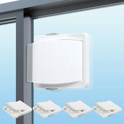 Image de Verrouillage coulissant transparent pour enfants - 4 pièces - Adhésif - Sécurité pour les enfants - Pour tiroirs coulissants