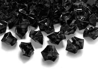 Produktbild von Kristall Eis 25 mm schwarz 50 Stück Deko Steine Kristalle Acryl