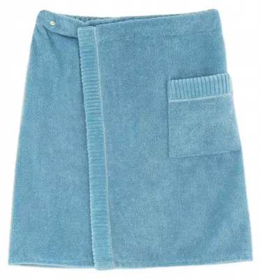 Produktbild von Sauna-kilt - für Herren - 100% Baumwolle - blau - 70x171 cm - Bademantel Kilt