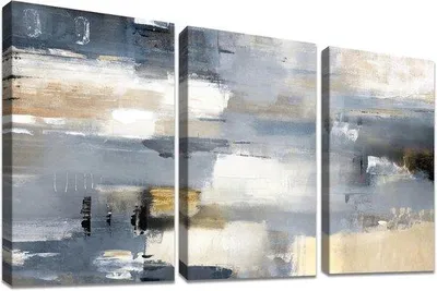 Image de Décoration murale abstraite en 3 parties, 120 x 60 cm
