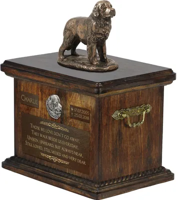 Produktbild von Neufundländer, Newfoundland - Eine Urne für die Asche eines Hundes, eine Urne mit einer Statue, eine personalisierte Hundeurne von der Marke Art-Dog.