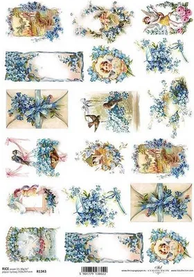 Produktbild von ITD Reispapier Decoupage Bastelpapier Softpapier Serviettentechnik, Nichtse R1343