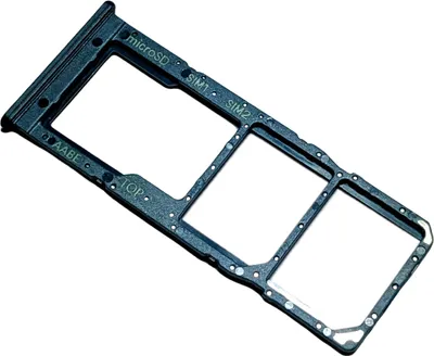 Produktbild von Dual Simkartenhalter und micro-SD Cad Fach für Samsung Galaxy A12, Original Ersatzteil, Blau