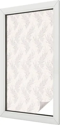 Obrázok produktu pre Vitrážová fólia na okno - 100x100 cm - vitrážový vzor - nepriehľadná dekoratívna fólia na ochranu súkromia - samolepiaca, UV ochrana - elegantné listy