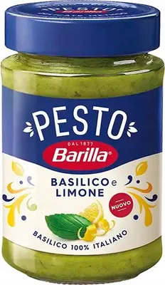 Obrázek produktu pro Barilla Pesto Basilico e Limone 190 g italské pesto s bazalkou a citronem