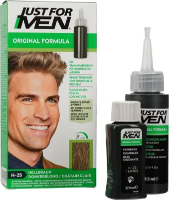 Zdjęcie produktu dla JUST FOR MEN Care Tint Shampoo jasny brąz, szampon 60 ml