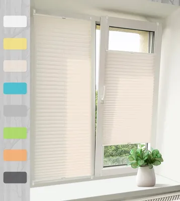 Produktbild von Plissee Klemmfix Ohne Bohren - Beige 90 x 110 cm