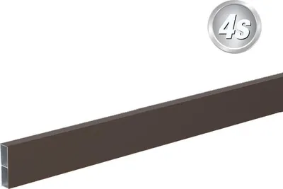 Produktbild von Alu Querlatte 20 x 80 mm - Farbe: schokobraun, Länge: 300 cm, Höhe: 8 cm
