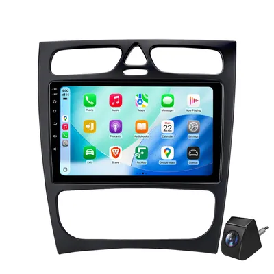 Produktbild von Android Autoradio 9 Zoll 64GB für Mercedes C-Klasse W203 Vorfacelift (2000–2004) mit CarPlay & Android Auto Navigation & Bluetooth