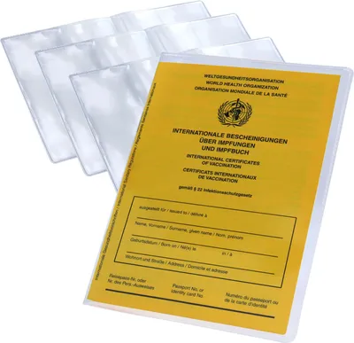 Produktbild von 3 Stück Impfpass Hülle Schutzhülle Impfpasshülle für Impfausweis Impfbuch Schutz