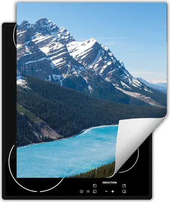 Produktbild von DarHaus Herdabdeckplatte 45x52 cm Anti Rutsch Matte Aufrollbar, Landschaft - Berge