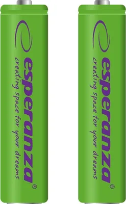 Immagine prodotto di Batterie Ricaricabili Esperanza Ni-Mh Aaa 1000Mah 2Pz. Verde