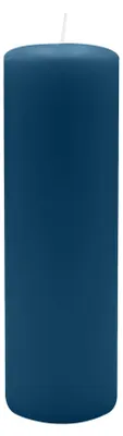 Produktbild von Flachkopf-Stumpenkerzen Petrol Blau 200 x Ø 60 mm, 4 Stück