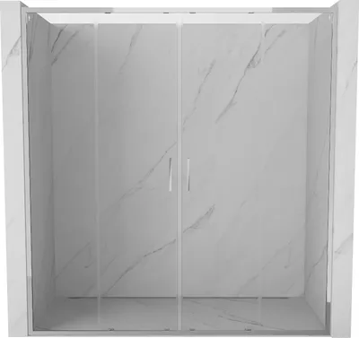 Image de Mexen Exo porte de douche double coulissante 170 cm, transparent, chromé - 8152-170-000-01-00